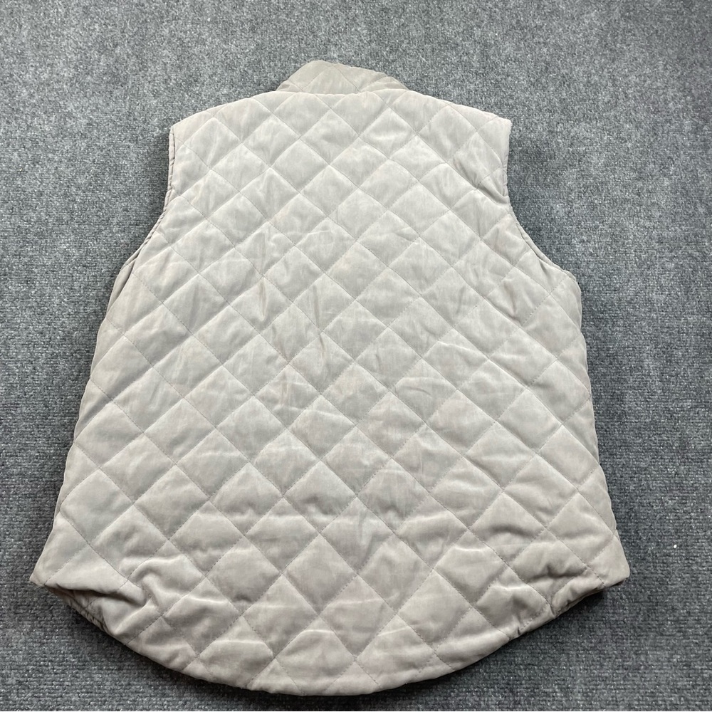 JEN & CO Women’s Quilted Black Gingham/Grey Reversible Vest size: XXL - Picture 4 of 10